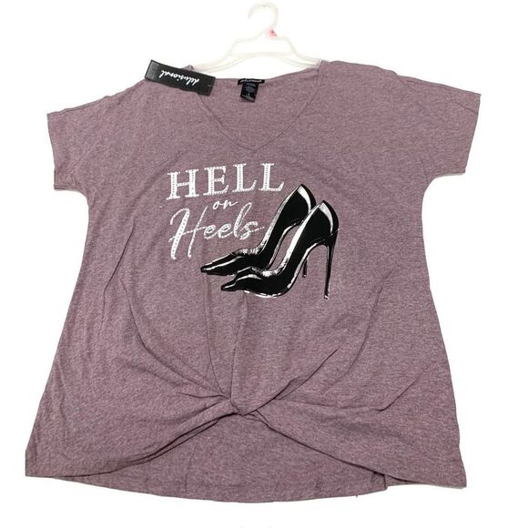 Hell on heels bling T-shirt - Picture 1 of 4